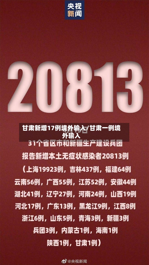 甘肃新增17例境外输入/甘肃一例境外输入-第2张图片