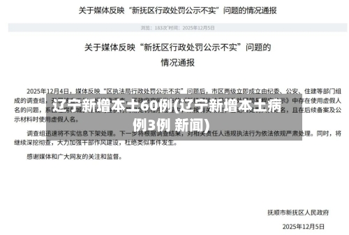 辽宁新增本土60例(辽宁新增本土病例3例 新闻)-第2张图片