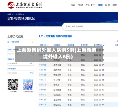 上海新增境外输入病例5例(上海新增境外输入6例)