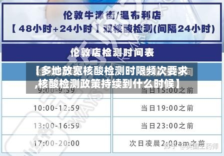 【多地放宽核酸检测时限频次要求,核酸检测政策持续到什么时候】