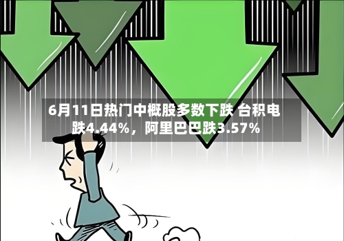 6月11日热门中概股多数下跌 台积电跌4.44%	，阿里巴巴跌3.57%-第3张图片