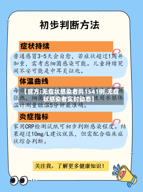 【官方:无症状感染者共1541例,无症状感染者实时动态】