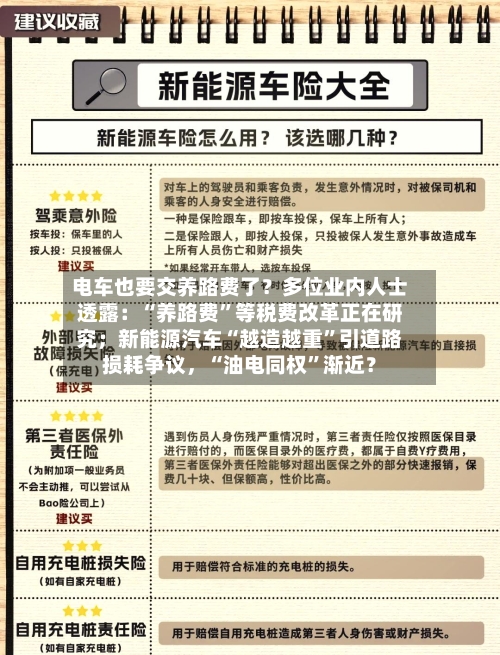 电车也要交养路费了？多位业内人士透露：“养路费”等税费改革正在研究；新能源汽车“越造越重”引道路损耗争议，“油电同权”渐近？-第3张图片