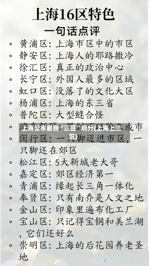 上海公布最新“三区”划分(上海上三区)-第2张图片