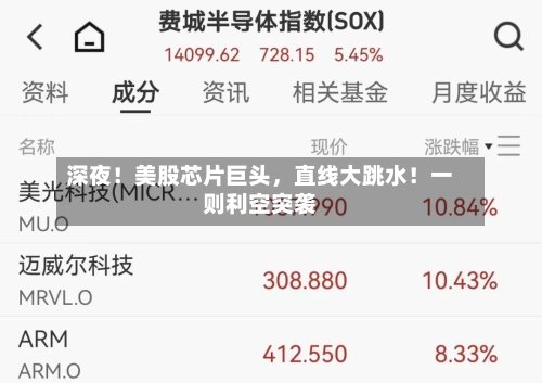 深夜！美股芯片巨头，直线大跳水！一则利空突袭-第3张图片