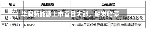 华润新能源上市首日大涨，触发临停-第2张图片