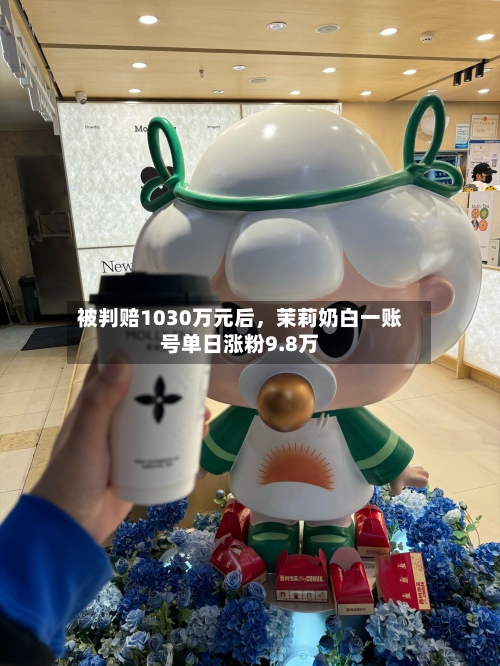 被判赔1030万元后，茉莉奶白一账号单日涨粉9.8万-第2张图片