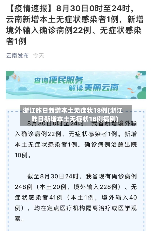 浙江昨日新增本土无症状18例(浙江昨日新增本土无症状18例病例)