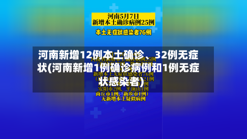 河南新增12例本土确诊	、32例无症状(河南新增1例确诊病例和1例无症状感染者)-第3张图片