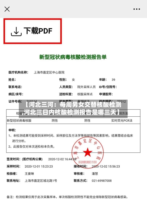 【河北三河:每周男女交替核酸检测,河北三日内核酸检测报告是哪三天】-第2张图片