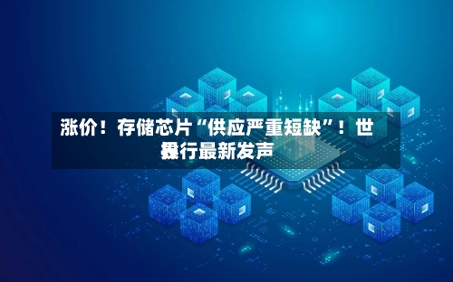 涨价！存储芯片“供应严重短缺”！世界投行最新发声-第3张图片