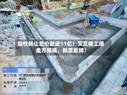 股权转让总价款近11亿！艾艾精工接盘方揭晓	，股票复牌！-第3张图片