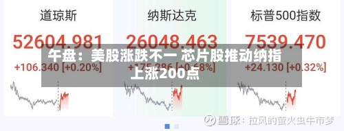 午盘:美股涨跌不一 芯片股推动纳指上涨200点-第3张图片
