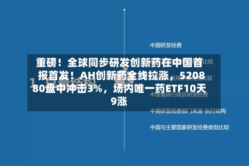 重磅！全球同步研发创新药在中国首报首发！AH创新药全线拉涨	，520880盘中冲击3%，场内唯一药ETF10天9涨-第2张图片