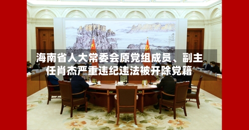 海南省人大常委会原党组成员、副主任肖杰严重违纪违法被开除党籍-第2张图片