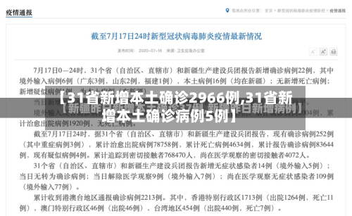 【31省新增本土确诊2966例,31省新增本土确诊病例5例】-第2张图片