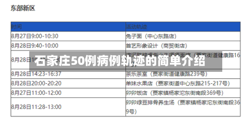 石家庄50例病例轨迹的简单介绍