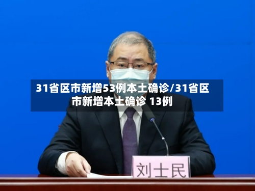 31省区市新增53例本土确诊/31省区市新增本土确诊 13例
