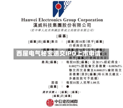 西屋电气秘密递交IPO上市申请