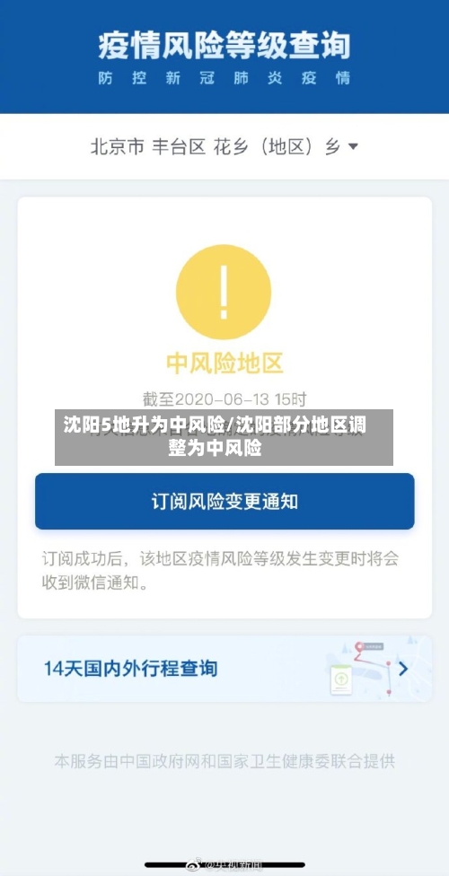 沈阳5地升为中风险/沈阳部分地区调整为中风险-第2张图片
