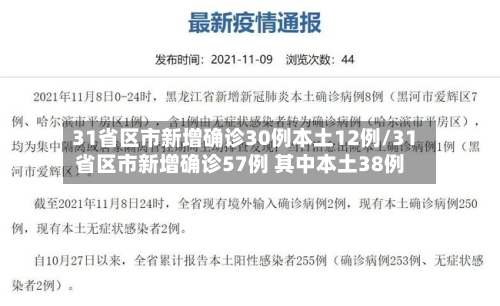 31省区市新增确诊30例本土12例/31省区市新增确诊57例 其中本土38例-第3张图片