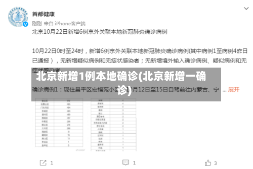 北京新增1例本地确诊(北京新增一确诊)-第3张图片