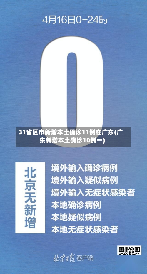 31省区市新增本土确诊11例在广东(广东新增本土确诊10例一)