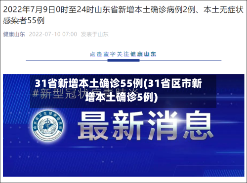 31省新增本土确诊55例(31省区市新增本土确诊5例)