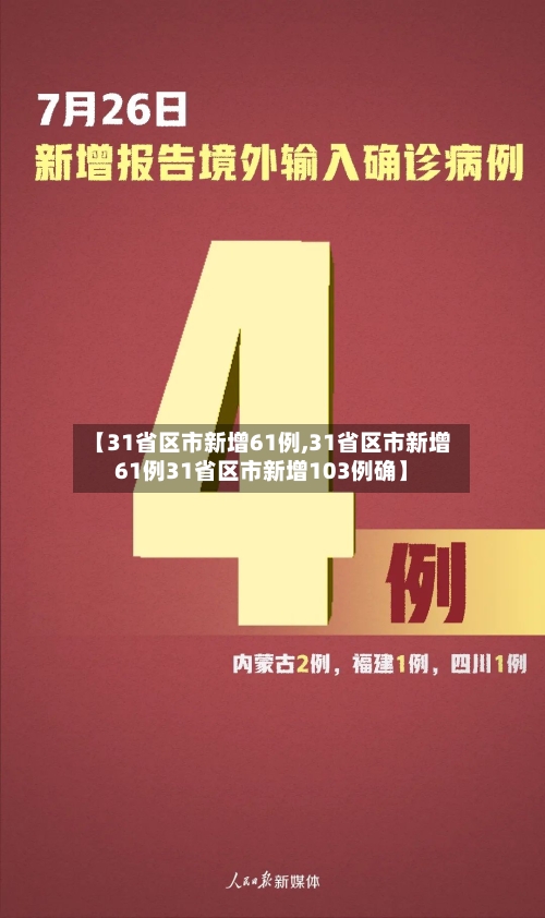 【31省区市新增61例,31省区市新增61例31省区市新增103例确】-第2张图片