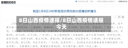 8日山西疫情速报/8日山西疫情速报今天-第2张图片