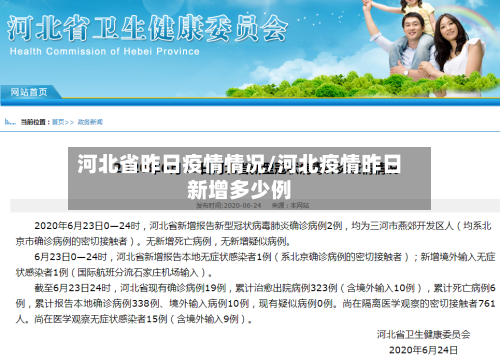 河北省昨日疫情情况/河北疫情昨日新增多少例