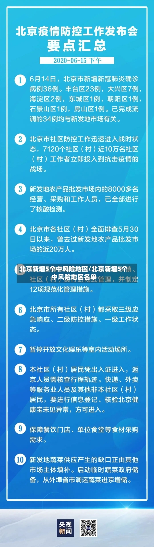 北京新增5个中风险地区/北京新增5个中风险地区名单-第2张图片