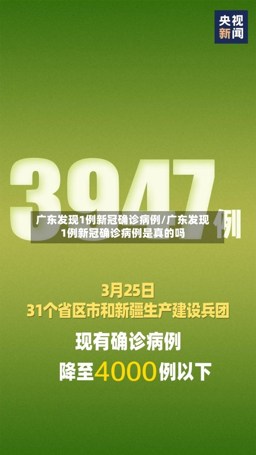 广东发现1例新冠确诊病例/广东发现1例新冠确诊病例是真的吗-第2张图片