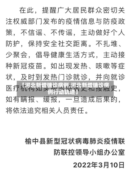 【河北新增确诊病例,河北新增确诊病例行动轨迹】