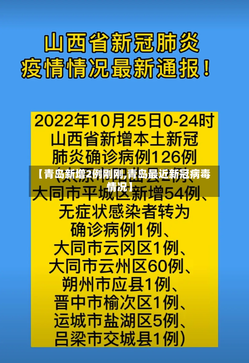 【青岛新增2例刚刚,青岛最近新冠病毒情况】