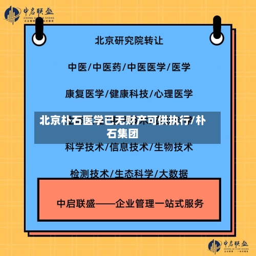 北京朴石医学已无财产可供执行/朴石集团