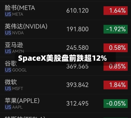 SpaceX美股盘前跌超12%