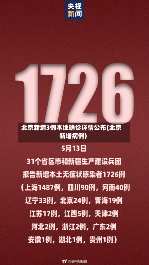 北京新增3例本地确诊详情公布(北京新增病例)