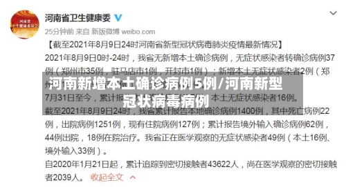 河南新增本土确诊病例5例/河南新型冠状病毒病例-第3张图片