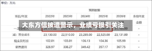 大东方信披遭警示，业绩亏损引关注