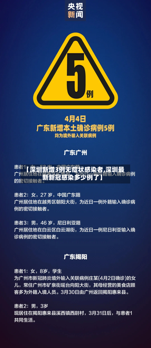 【深圳新增3例无症状感染者,深圳最新新冠感染多少例了】