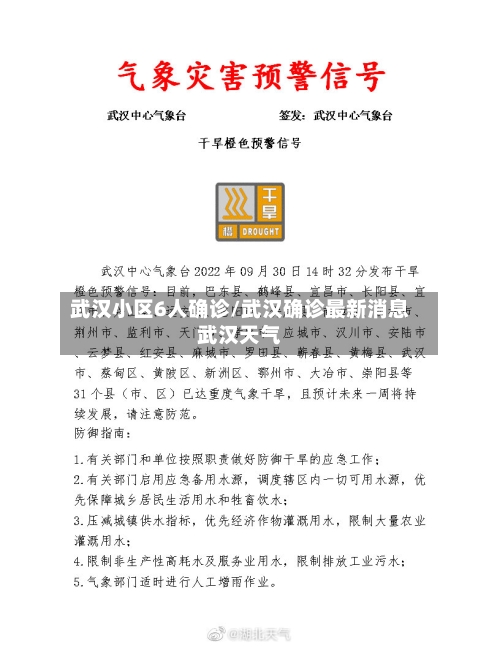 武汉小区6人确诊/武汉确诊最新消息武汉天气