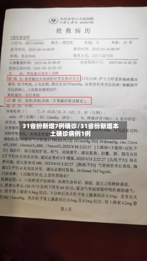 31省份新增7例确诊/31省份新增本土确诊病例1例-第2张图片