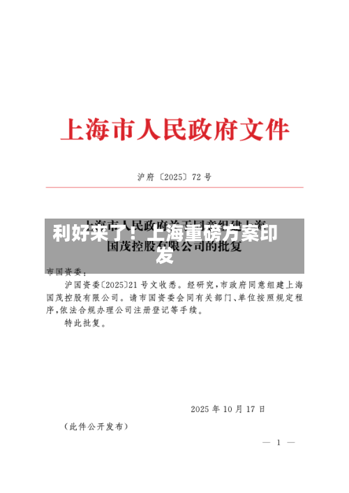 利好来了!上海重磅方案印发-第3张图片