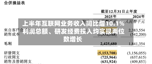 上半年互联网业务收入同比增10.1% 利润总额、研发经费投入均实现两位数增长-第3张图片