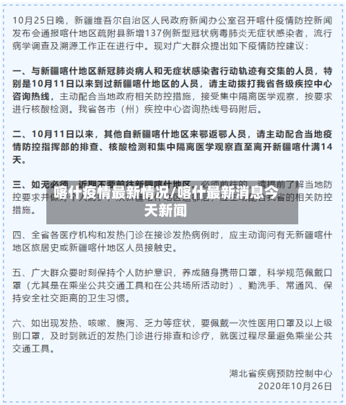 喀什疫情最新情况/喀什最新消息今天新闻-第3张图片