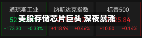 美股存储芯片巨头 深夜暴涨-第2张图片