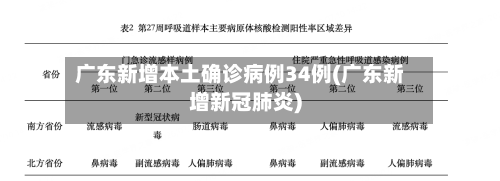 广东新增本土确诊病例34例(广东新增新冠肺炎)