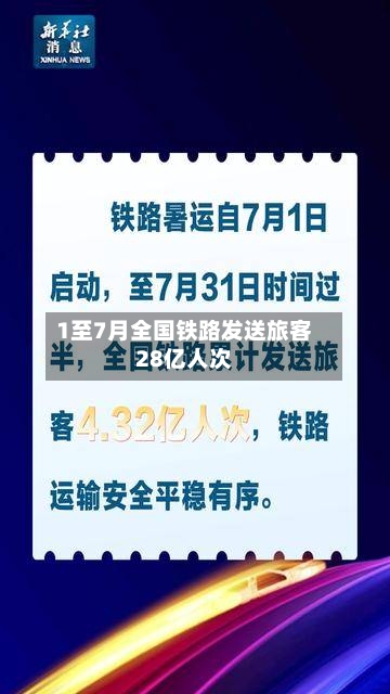 1至7月全国铁路发送旅客28亿人次-第2张图片
