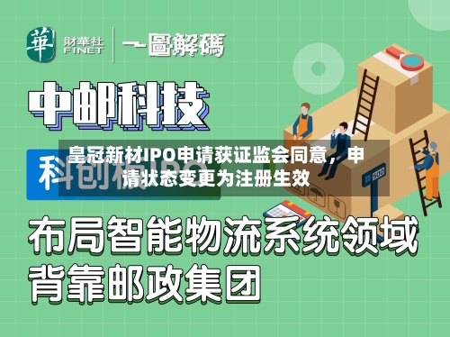皇冠新材IPO申请获证监会同意，申请状态变更为注册生效
